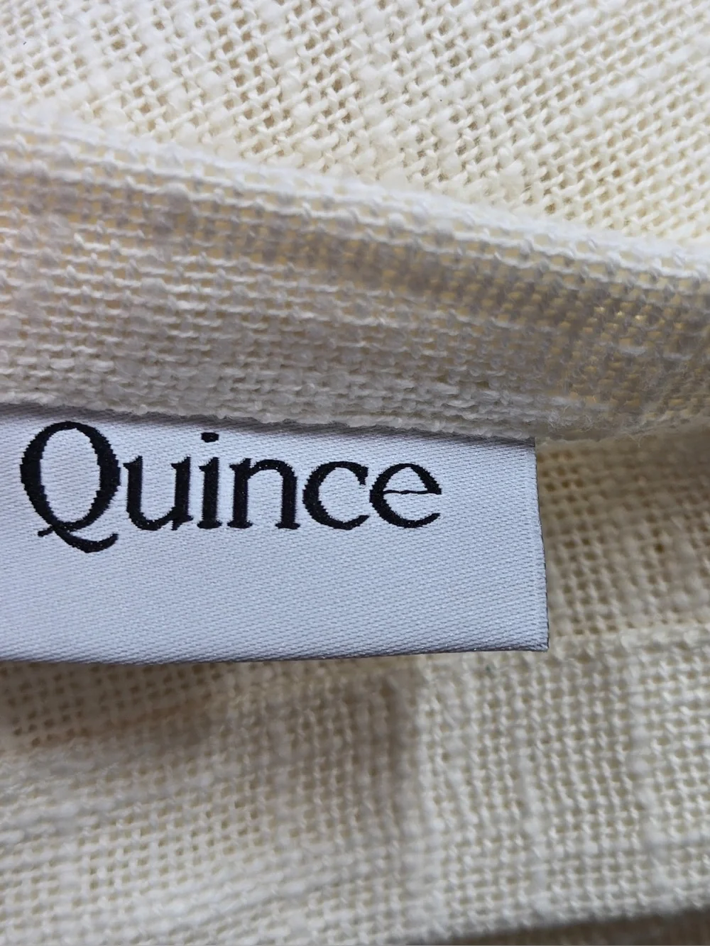 NWT QUINCE Set Of 4 48x96 Cotton Sheer Curtains Ivory 0771